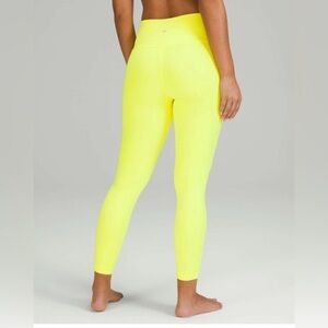 Lululemon Wunder Under High-Rise Tight Leggings 25" Highlight Yellow Size 4 Neon